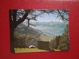 AK sur le Chemin de Illgraben Blick ins Rhonetal Wallis