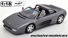 FERRARI 348 GTS Targa 1993 grau-métallic 1:18 von GT Spirit