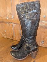 Navyboot Made in Italy Vintage Leder Stiefel Gr 38 braun