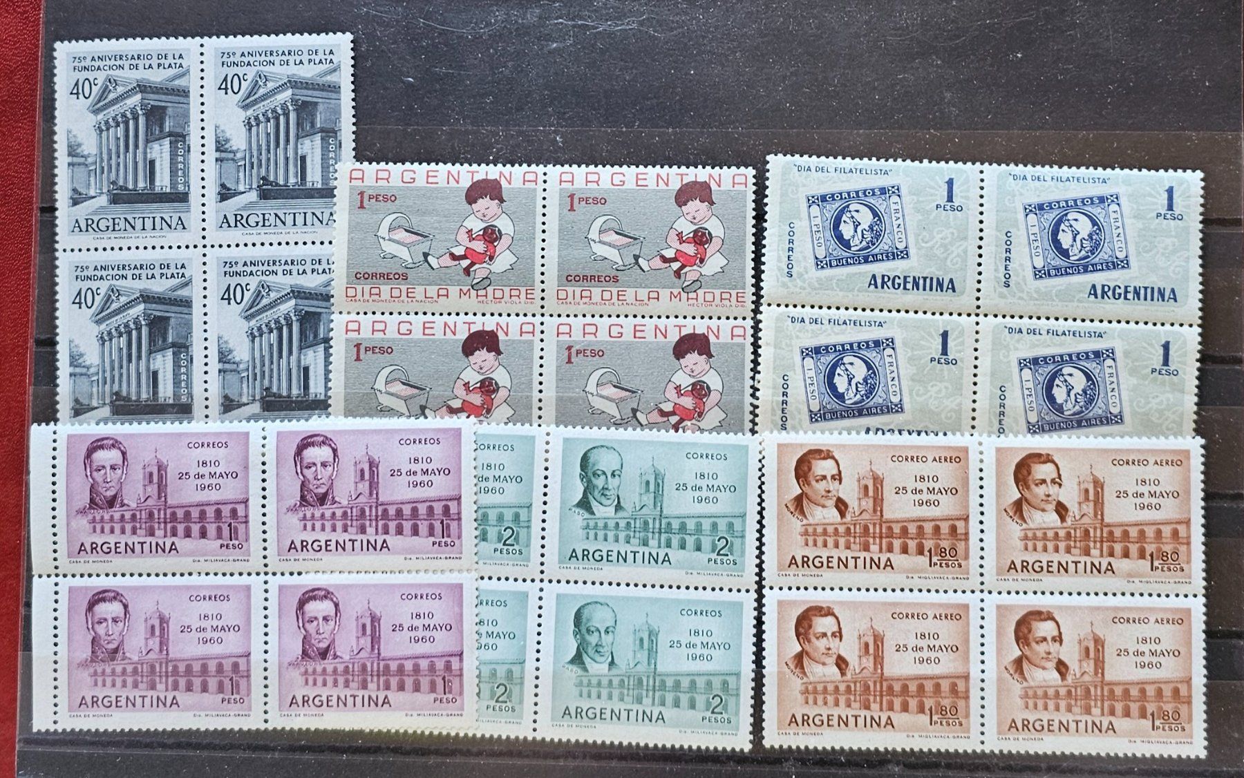 Tutti i francobolli: ARGENTINIEN - 4er-Bl. **, 1950-60 – Nuovo (secondo la descrizione) da Les Valettes venduto da Nuba1