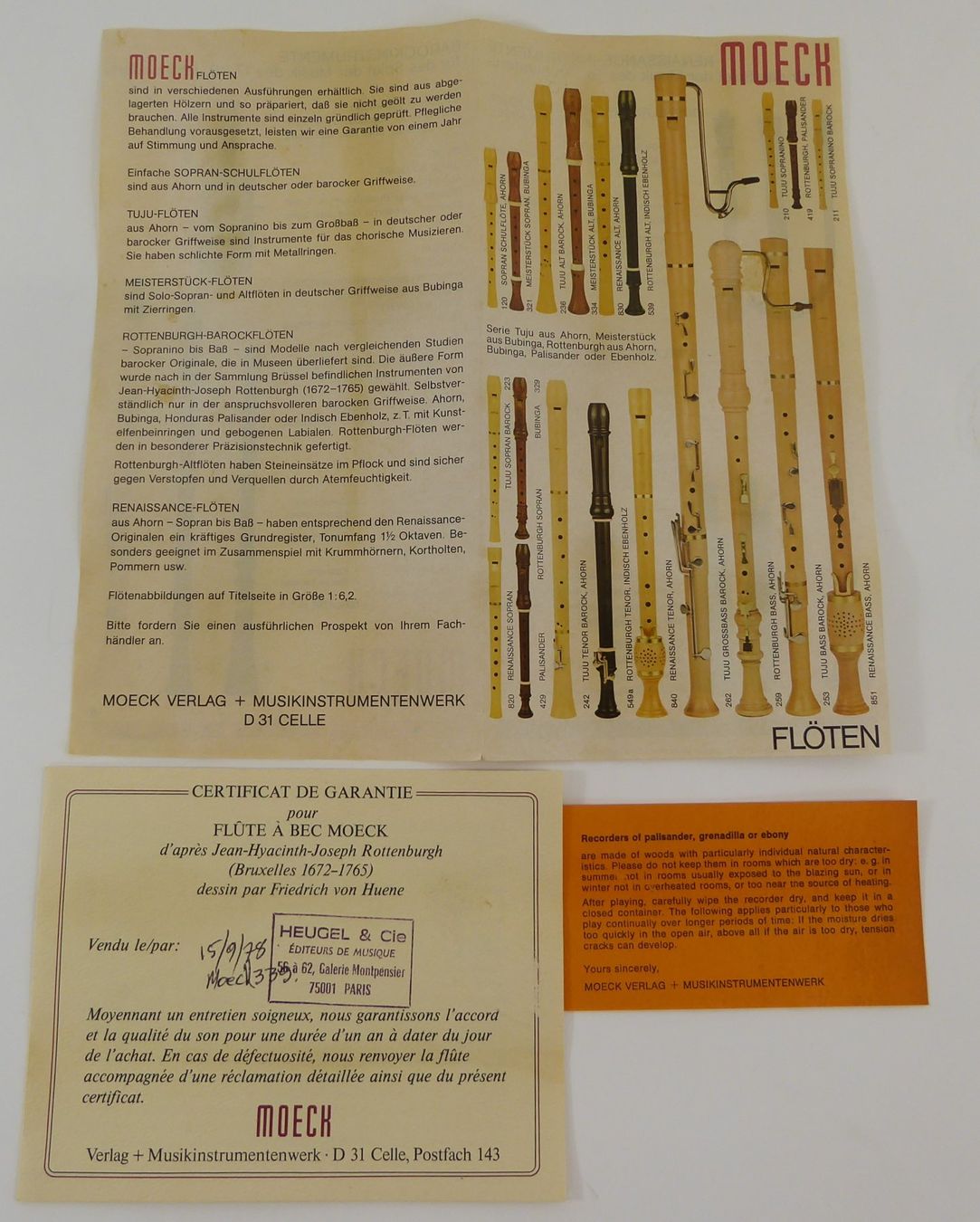 Strumenti musicali: Rottenburgh Altblockflöte von Moeck – Usato da Bern venduto da blaukreuz-brocki_BE 5