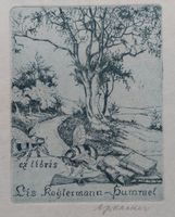 Exlibris Christian J. Hacker - Original Radierung signiert