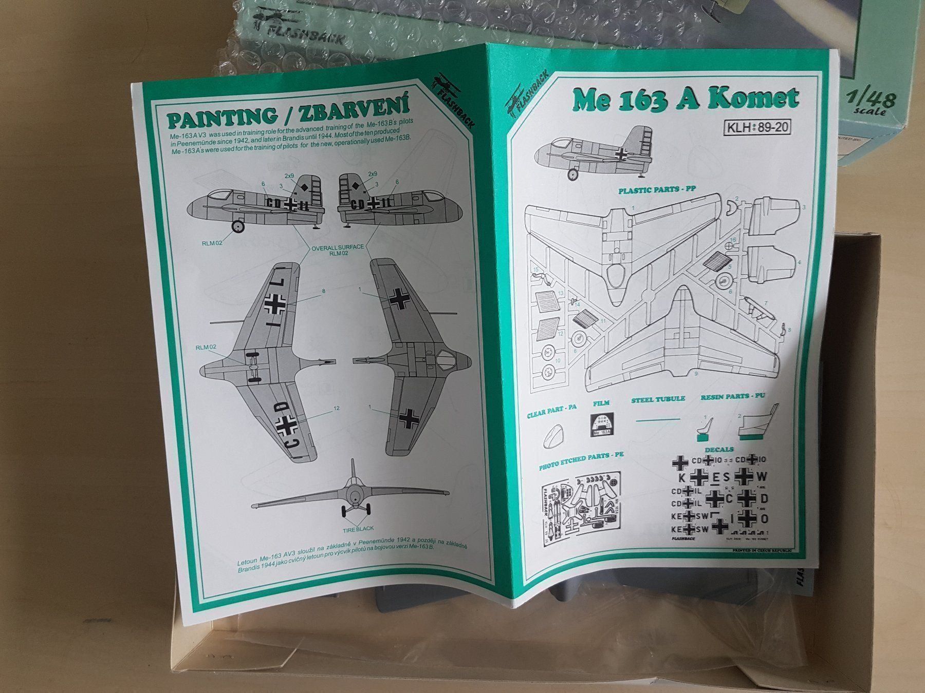 Kit di modellismo & Modellini statici: 1:48 Messerschmitt Me 163 A Komet - Flashback KLH8920 – Usato da Bassersdorf venduto da jackbmw 4