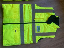 Warnweste Leuchtweste Sicherheit Winter XXL, gefüttert
