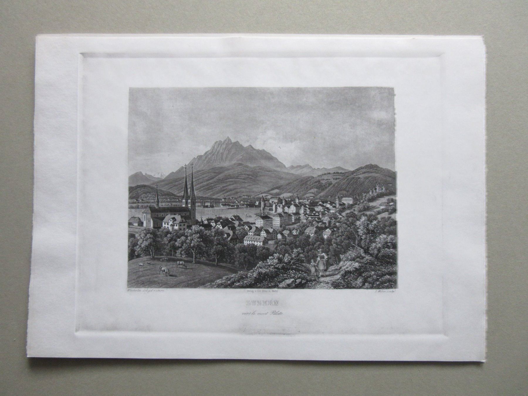 Incisioni: LUZERN  AQUATINTA – Usato da Gersau venduto da grafik-kunst 2
