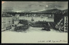 Mondschein-AK Genève, Vue Générale