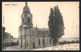 AK Morges, L'Eglise, 1904