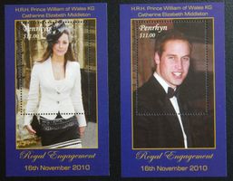PENRHYN Cook Islands Kat. Block 95-96 ** 2010 William & Kate