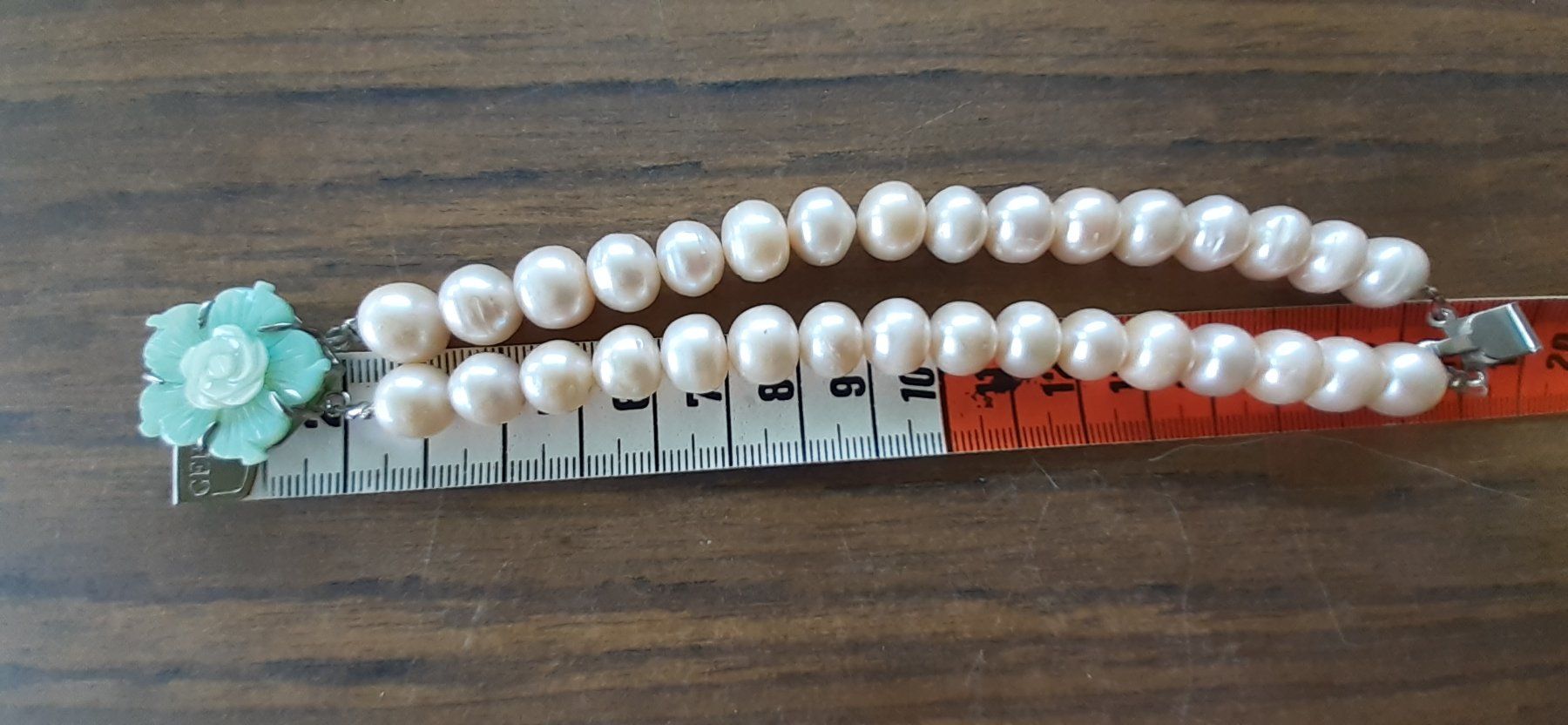 Bracciali & Braccialetti: Armband Perlen mit Jadeblüte – Usato da Mörschwil venduto da wunderkiste44 8