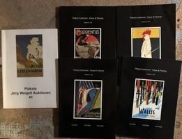 5 Kataloge Plakat-Auktionen - Plakate - Posters - Affiches