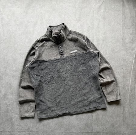 3. Pull Columbia, polaire à boutons, gris, taille L