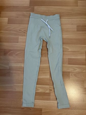 Tevao Women's Ribbed Leggings - Size Small - Green hue!