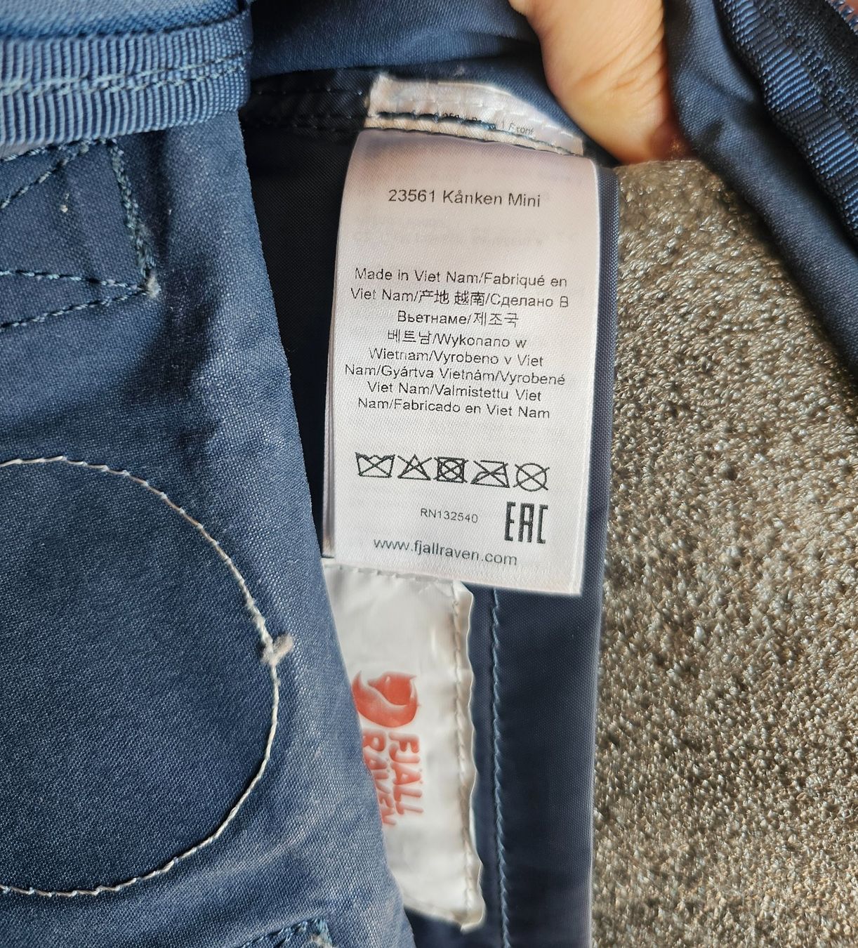 Fjällräven Zaini: Fjällräven Kanken Mini Rucksack graublau – Usato da Füllinsdorf venduto da Sunnebliemli7 4