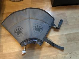 NEU OP Kragen Schutz Hund M-L grau