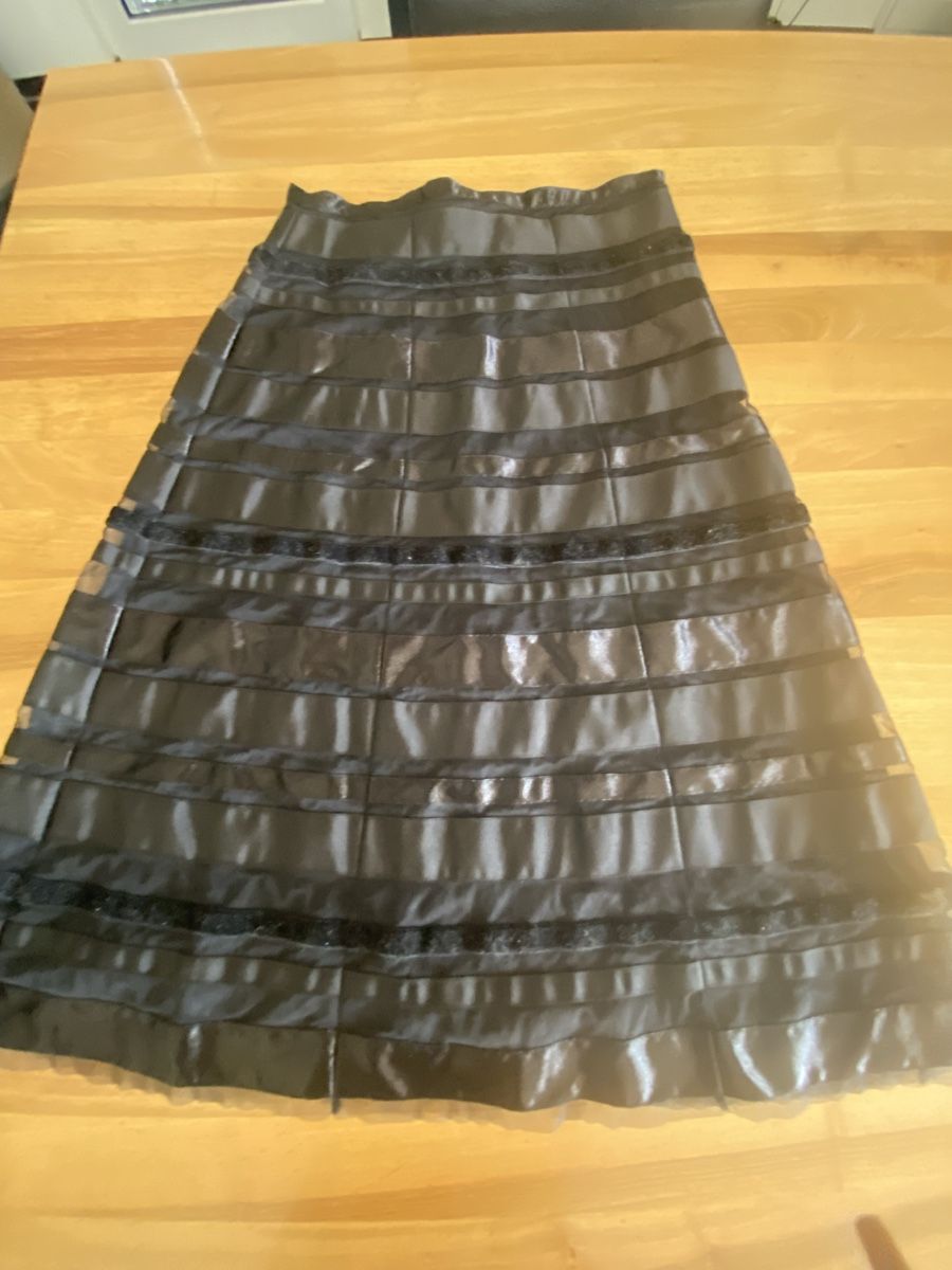 Röcke: Satin-Rock / Jupe mit Samt, Gr. 34/0 – Gebraucht aus Hittnau von Birdie68