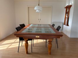 Billard René Pierre 6' ardoise, convertible table à manger