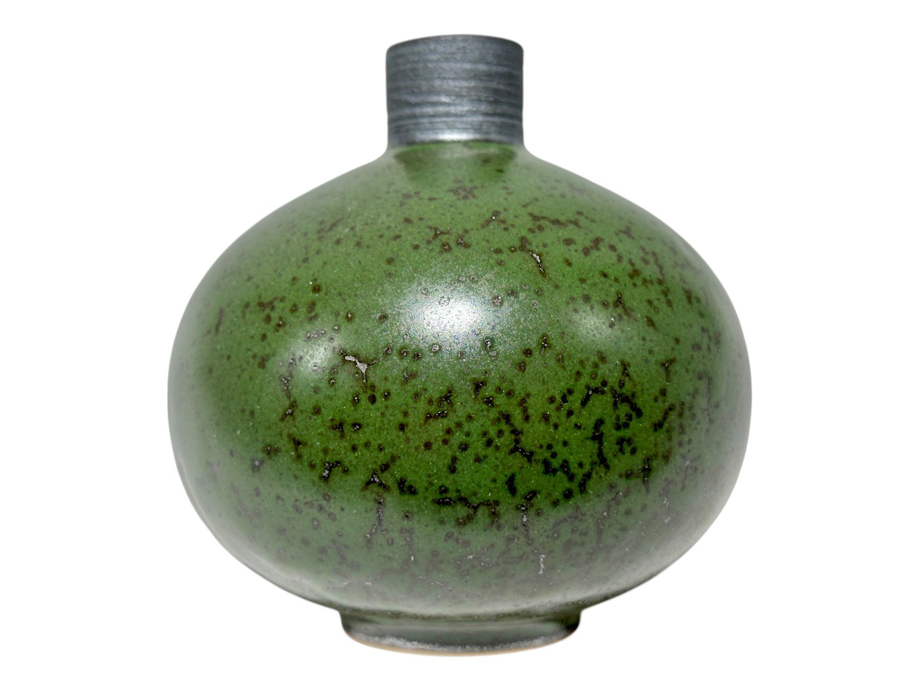 Vasen & Gefässe: Anouk Bally à Thierrens - Vase céramique émaillée vert olive – Gebraucht aus Morges von Auct 4