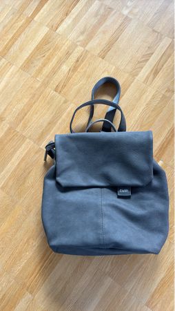 Sac à dos ZWEI gris aspect cuir comme neuf