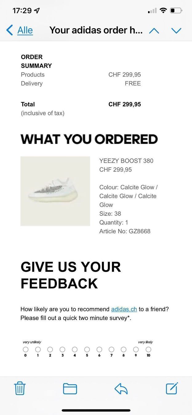 Adidas Scarpe da uomo: Neue Yeezy Boost 380 Calcite Glow 38 – Nuovo e nell'imballaggio originale da Bolligen venduto da chaetzli1133 9