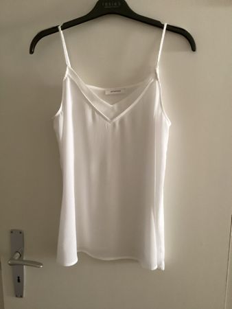 Elegantes weißes Trägertop, Gr. 38