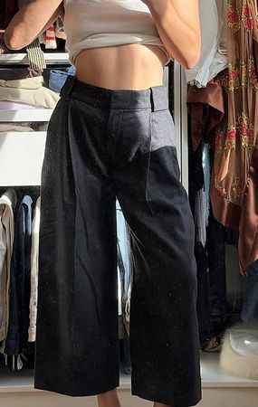 COS Culotte Hose Schwarz EU 34 Wide Leg Minimal