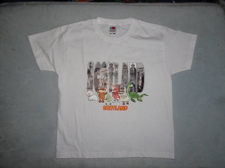 T-shirt Gr.116 Fruit of the Loom Scotland Neu!
