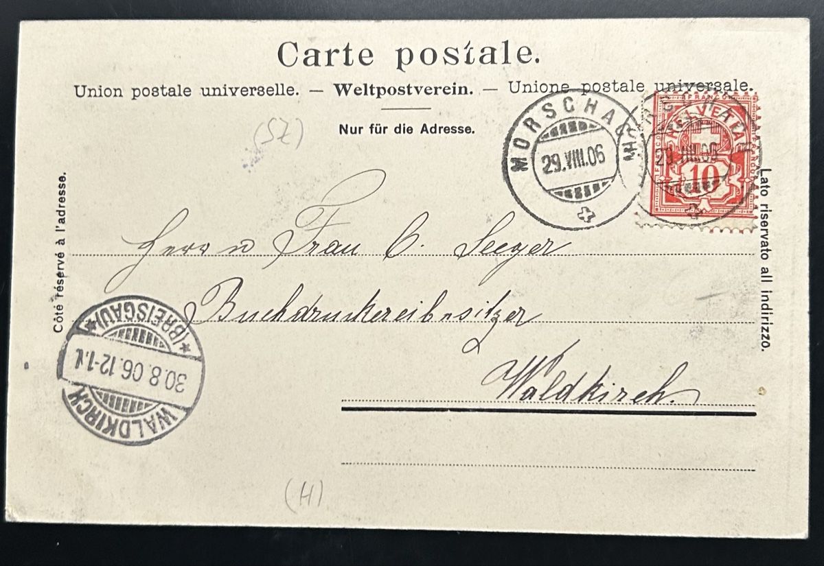Cartoline postali: AK Morschach  – Usato da Horw venduto da Tellbub 1