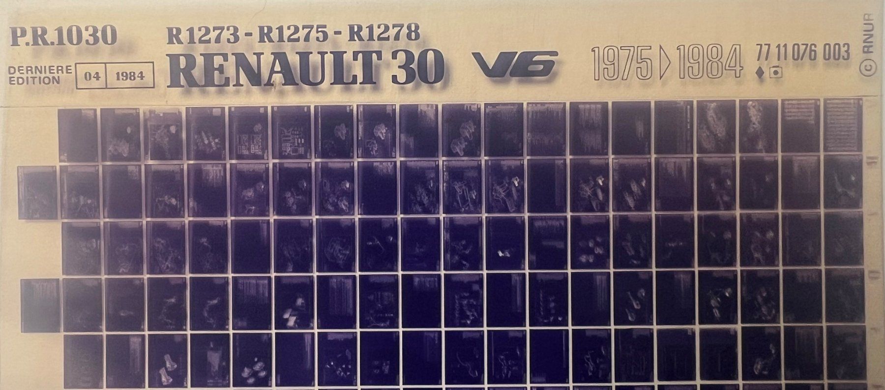 Renault Documenti: ORIGINAL ERSATZTEILKATALOG - MICROFICHES | RENAULT 30 V6 – Usato da Unterägeri venduto da GIGOLOLIT 1