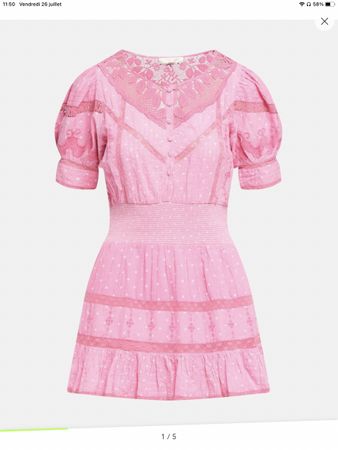 Robe d'été Loveshack Fancy rose, taille M NEUVE 🌸