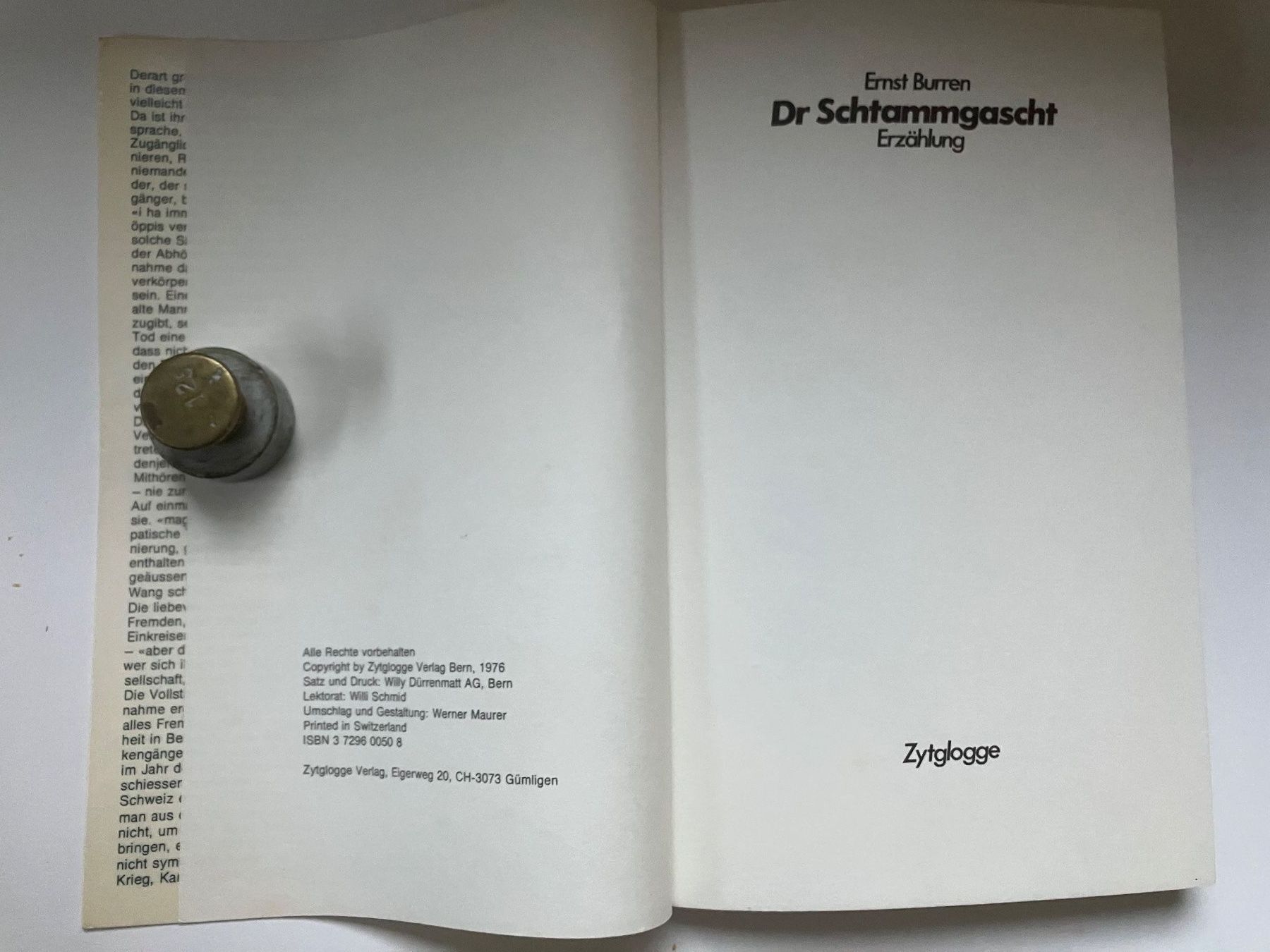 Libri: Ernst Burren Dr Stammgast   Mit Widmung – Usato da ZUERICH venduto da Carolus1 2