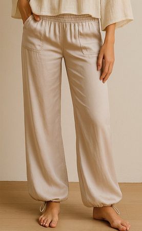 Designer Seidenhose 45% Seide Gold Lia-ne W27 XS zu Nile