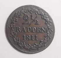 Kantonalmünze Bern 2 1/2 Rappen 1811 uralte Rarität 