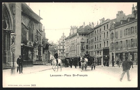 Ansichtskarten: AK Lausanne, Place St-Francois – Gebraucht aus Berlin von bartko-reher