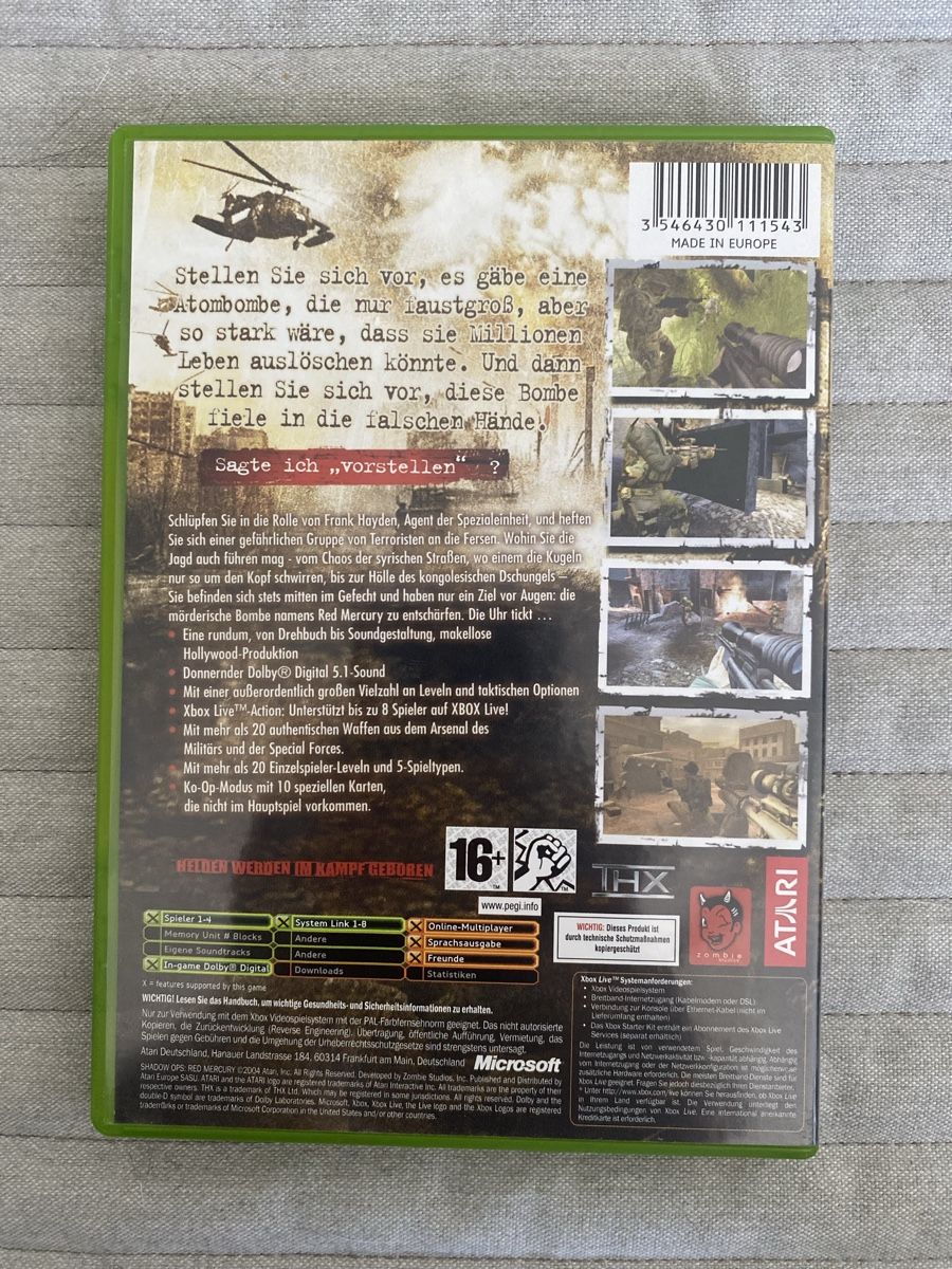 Microsoft Giochi: Shadow Ops: Red Mercury für Xbox – Usato da Thunstetten venduto da Virus_33 2