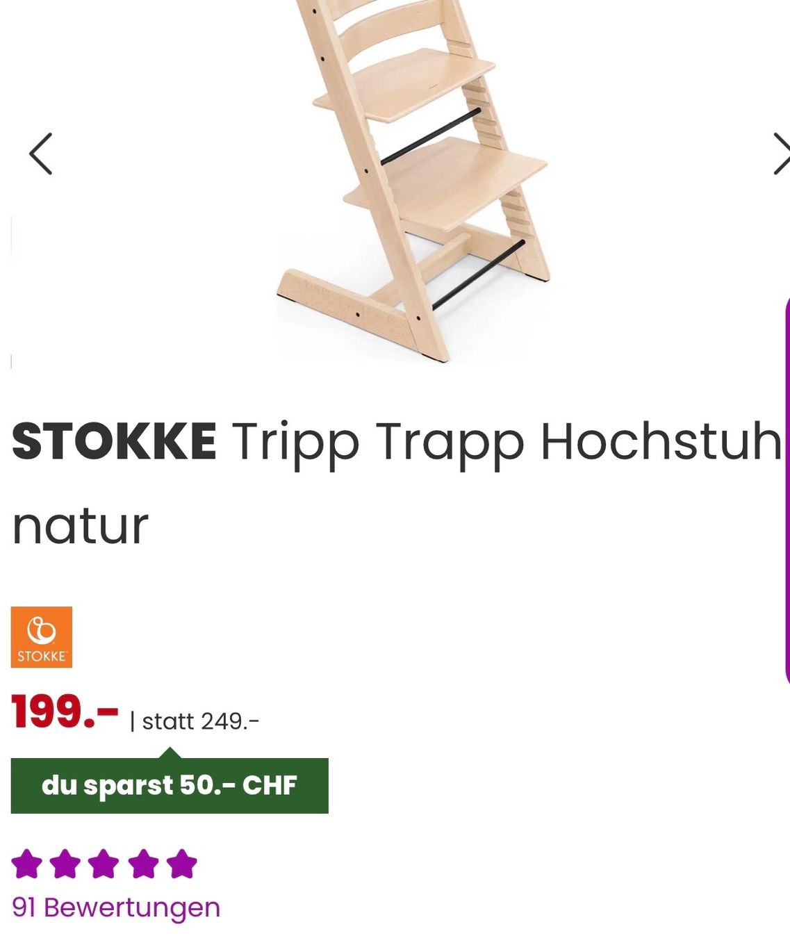 Stokke Seggioloni: STOKKE Tripp Trapp Kinder Hochstuhl – Usato da Bassersdorf venduto da swiss8400 5
