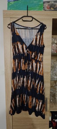 Robe Buffalo sans manches à motifs bleu et orange