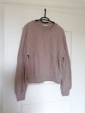 Hessnatur Fleece Sweatshirt / Pullover mandelbraun beige Bio