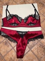 Lusso elegante set di raso con bel pizzo-S/M-nuovo