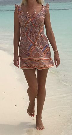 Chic Abito di cottone multicolore-tgM/L👌vacanze