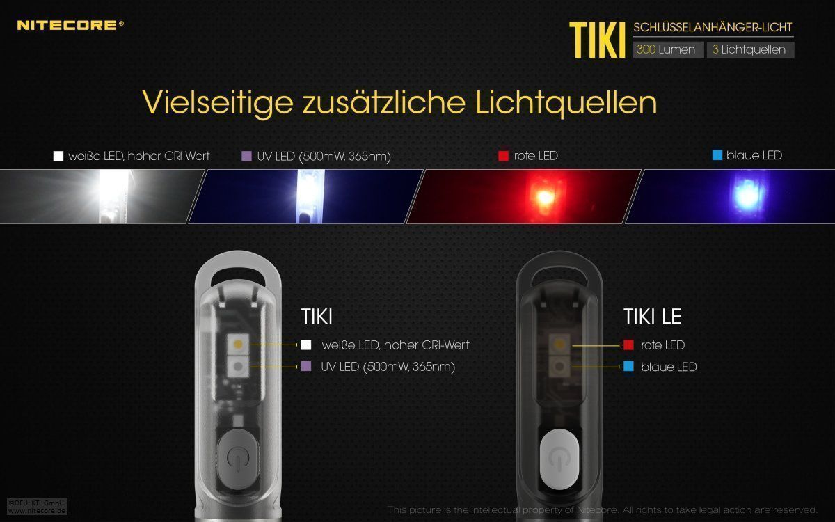 NiteCore Lampen: Nitecore TIKI Schlüsselbundlampe mit UV – Neu und originalverpackt aus Grüningen von Prolumin 5