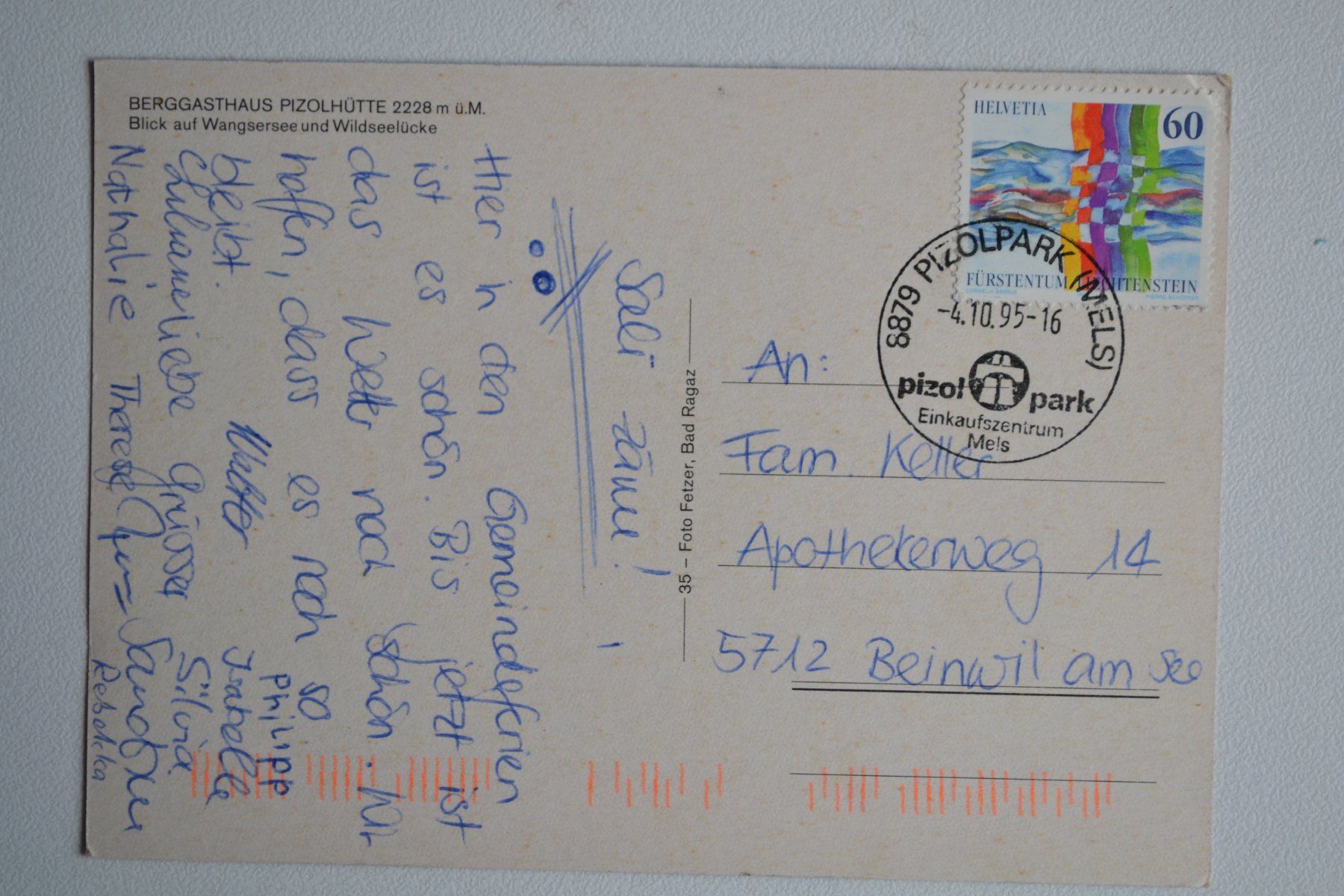 Cartoline postali: AK Berggasthaus Pizolhütte – Usato da Beinwil am See venduto da kajak55 1