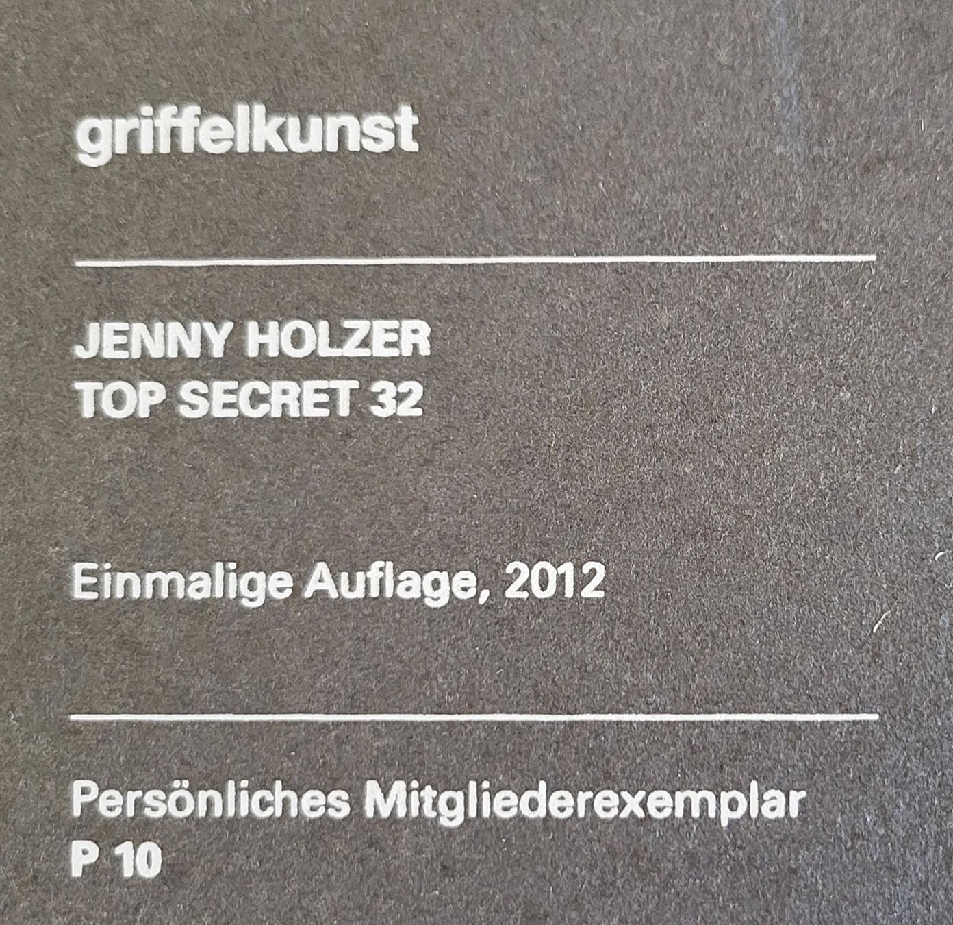 Foto & Immagini: Jenny Holzer HANDSIGNIERT – Usato da Baden venduto da Digit6 3