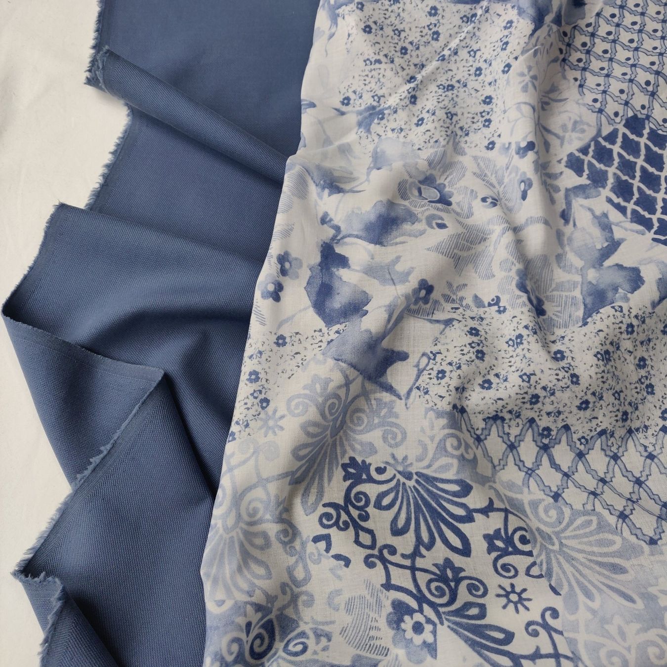 Tessuti: Ital. Batist Baumwolle 1.5x1.40m Patchwork blu – Nuovo (secondo la descrizione) da Lufingen venduto da Voyager7 5