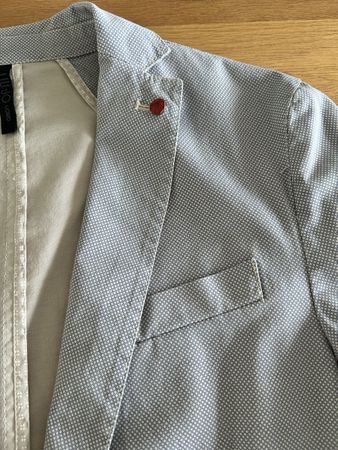 LIU-JO Uomo blazer, light blue dotted, summer-style, IT 50