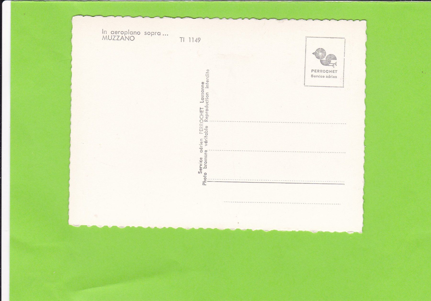 Cartoline postali: In aeroplano sopre....MUZZANO TI – Usato da St. Peterzell venduto da neckertal 1