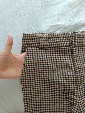 Skinny trousers brown Plaid Tartan - size 34
