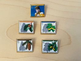 💛 5 stk. Pins - Helvetia - Pro Juventute - 1992