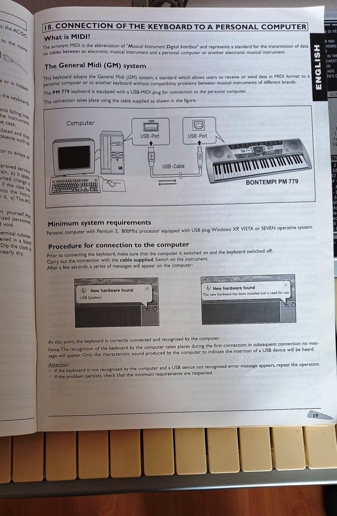 Bontempi Strumenti musicali: Bontempi Keyboard PM779 komplett mit Ständer – Usato da Baden venduto da sun_8csk 2