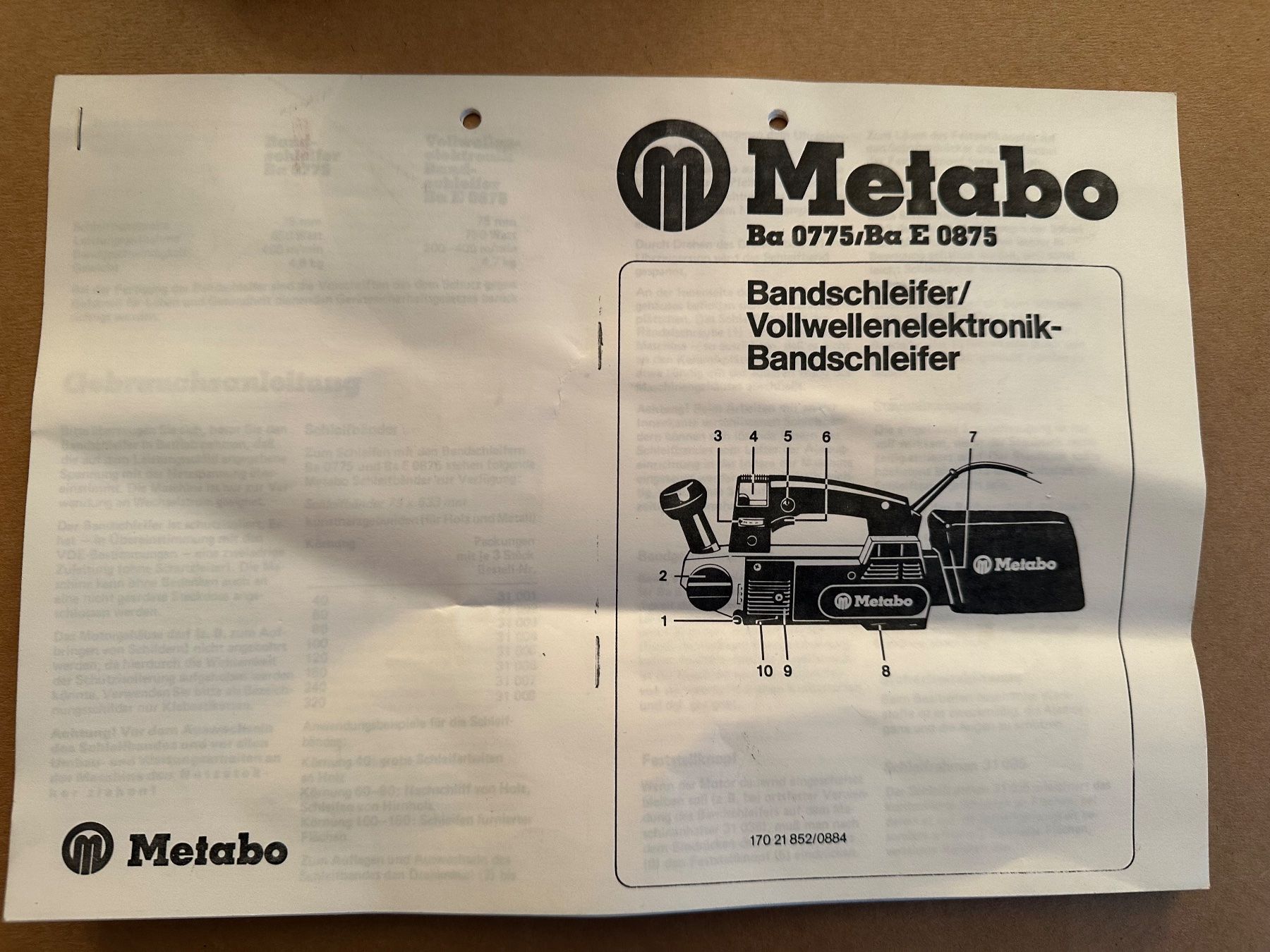 Metabo Schleifen & Polieren: Metabo Bandschleifer Ba 0775 – Gebraucht aus Stallikon von Rsiri 6