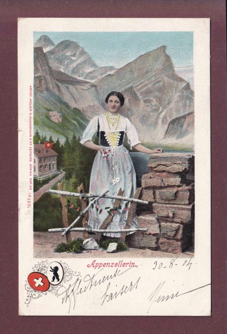 Ansichtskarten: APPENZELLERIN - 1904 – Gebraucht aus Pully von nicecards